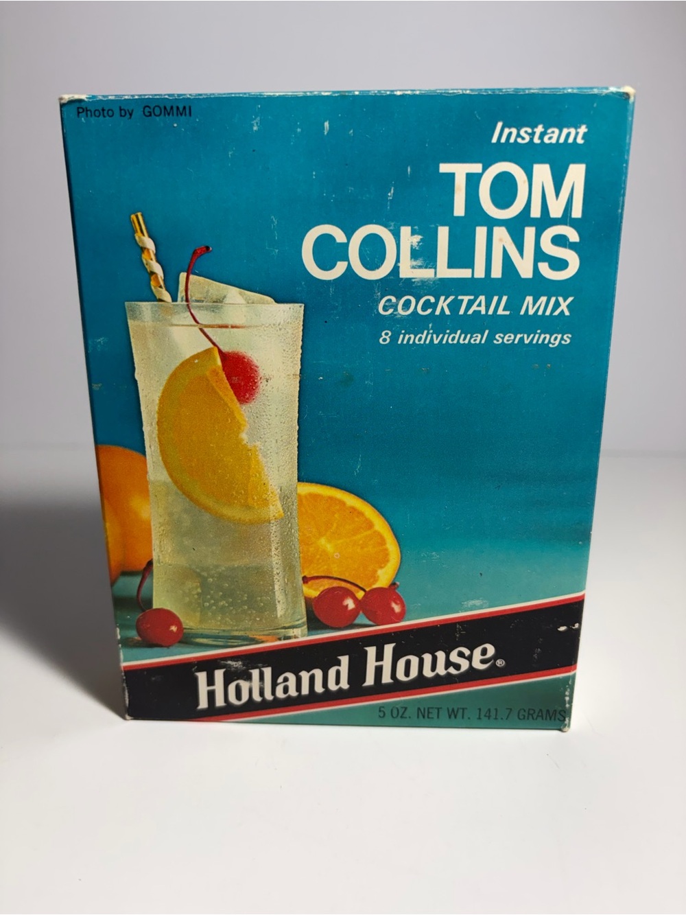 Vintage Holland House Tom Collin’s Instant Drink Mix, Box & Packets Bar Decor